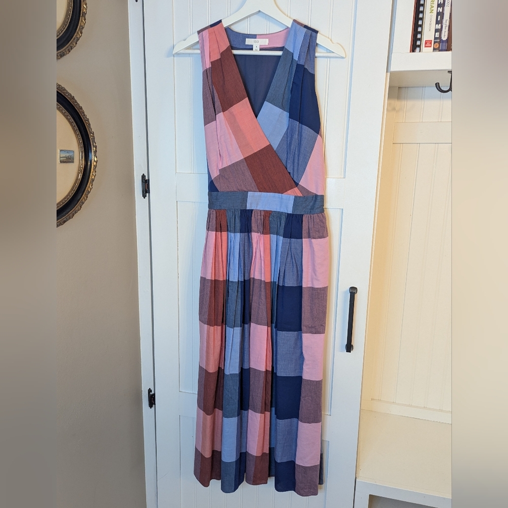 1901 Colorful Checkered Maxi Dress
